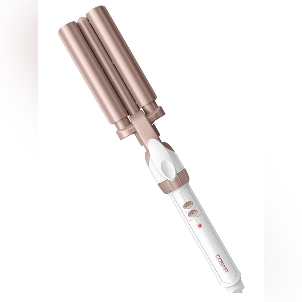 Conair Double Ceramic 3 Barrel Curling Iron, Hair Waver, Create Beachy Waves NEW